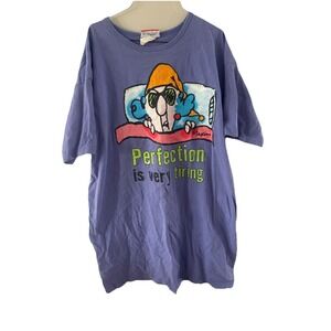 Hallmark Vintage 90s Maxine Sleep Shirt Oversize OSFA Cotton Purple Jerry Leigh
